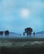 ルドルフ・ディストラー「草原の月」銅版画