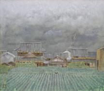 本多功身「驟雨近づく」日本画