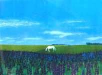 神崎 淳「草原の散策」ジクレー版画