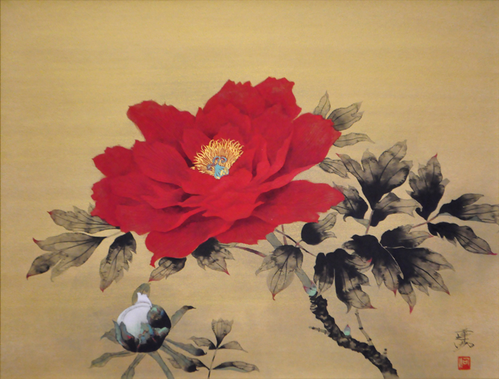 河出 幸之助「牡丹」日本画 | 日本画、油絵、版画などの絵画販売【ギャラリー風のたより】