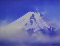 阪本修次「富士」アクリル画