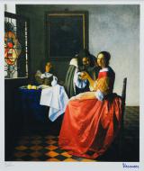 ヨハネス・フェルメール「ワイングラスを持つ娘」ジクレー版画