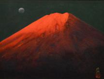 五十嵐 晴徳「霊峰」日本画